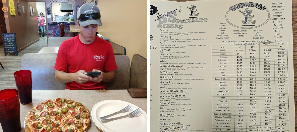 Snappy's Pizza of Centerville Menu